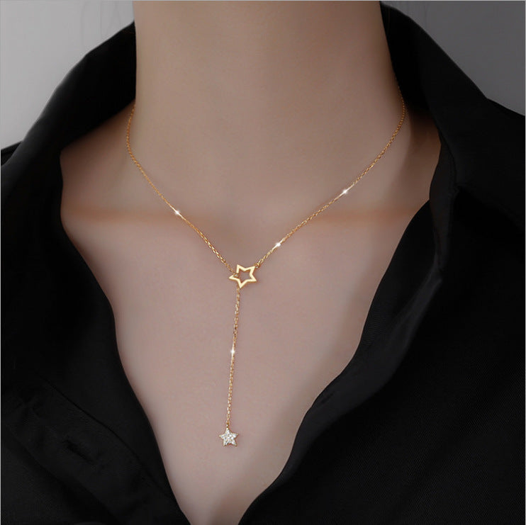 Double Star Necklace Women