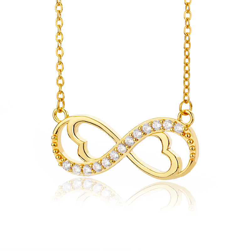 Infinity Heart Pendant Necklace