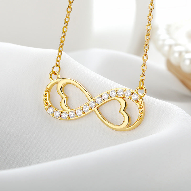 Infinity Heart Pendant Necklace