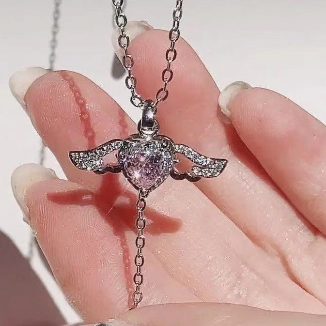 Moving Angel Wings Tassel Necklace