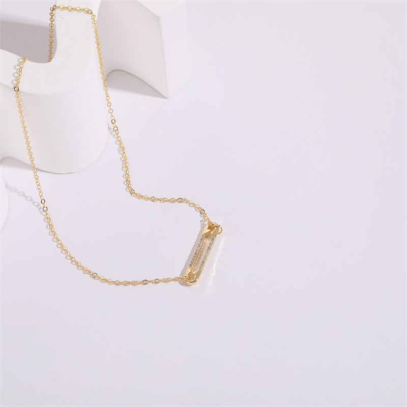 Pin Zircon Necklace