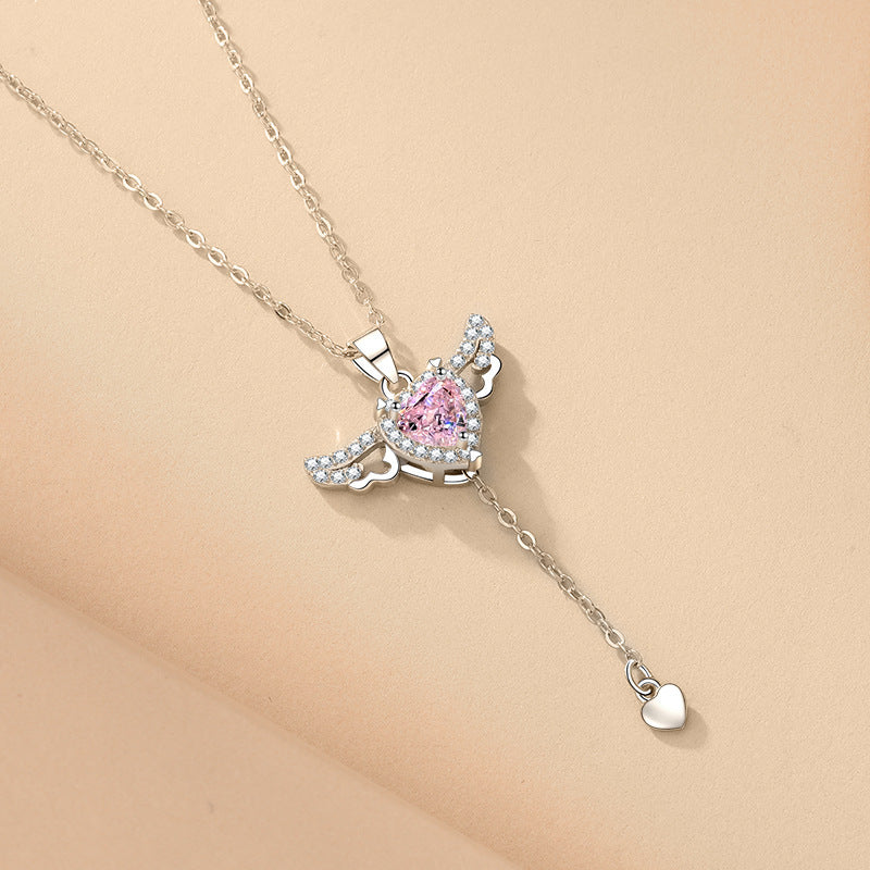 Moving Angel Wings Tassel Necklace